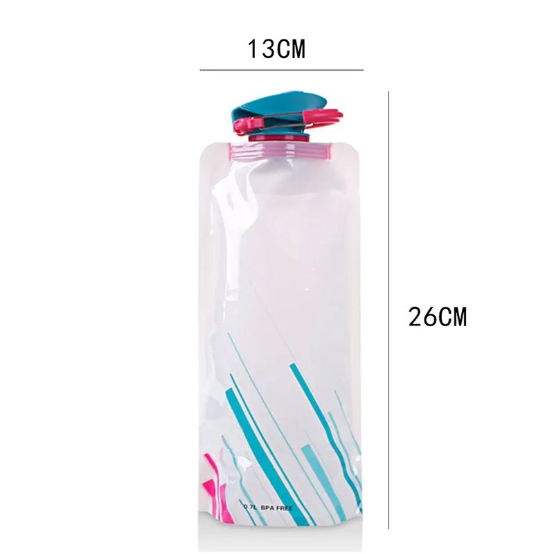 700mL Reusable Lightweight Collapsible Folding Water Bottle-4